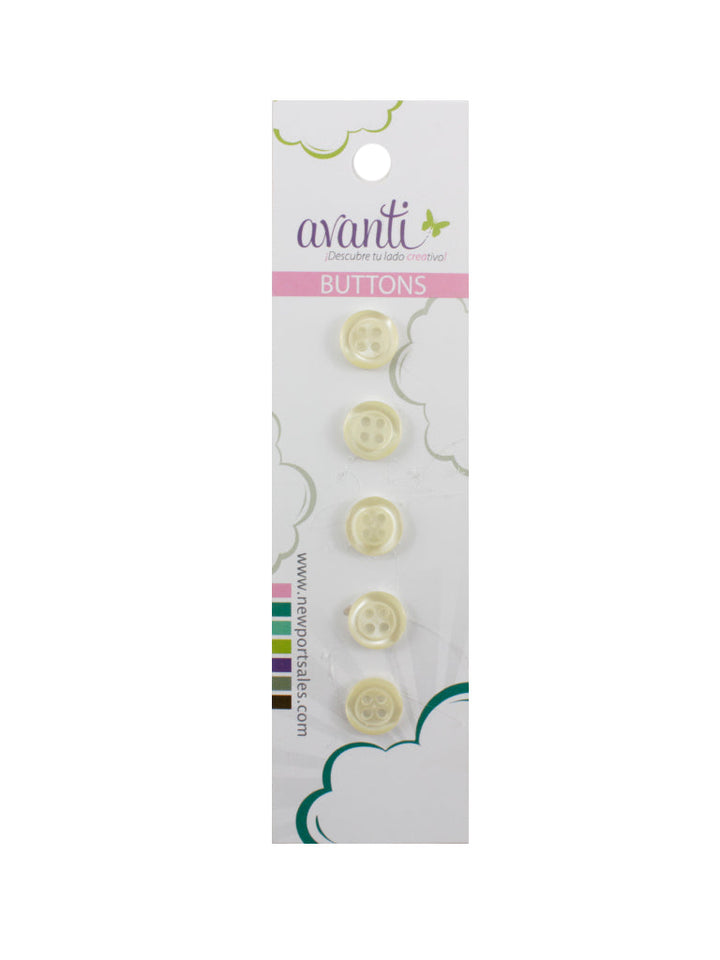 Sewing Buttons – 14L (8.5mm / 0.33 inches) with 4 Holes – Perfect for Baby Clothes, Dresses & Accessories, 12-Pack