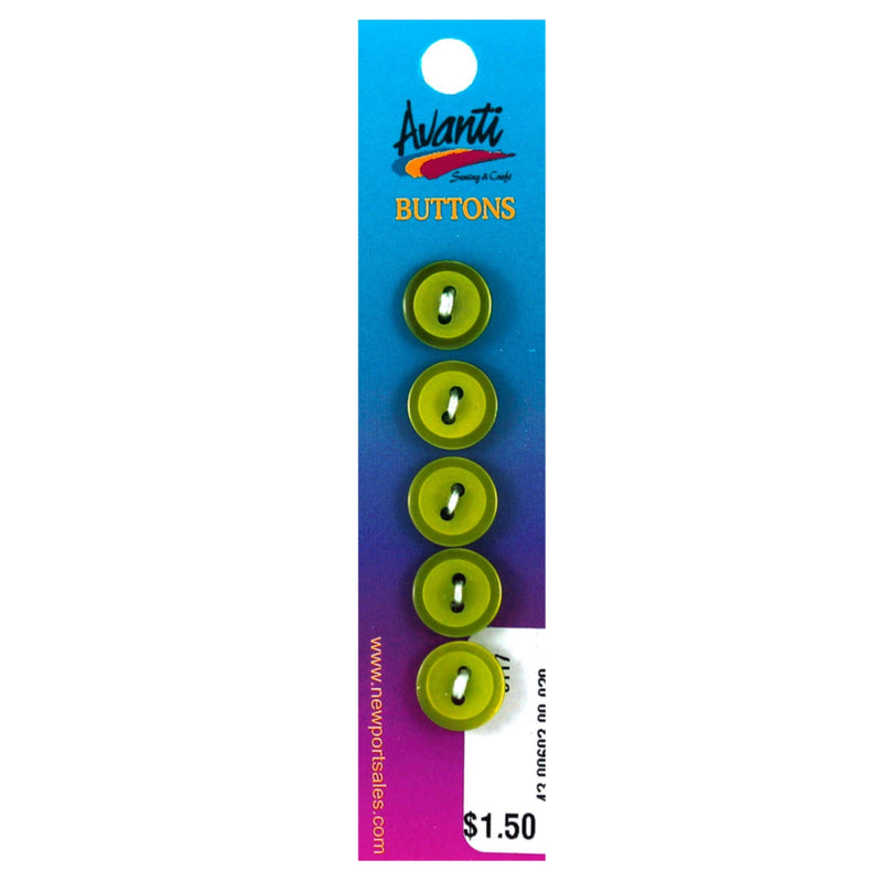 Plastic Circular Buttons, Sew-through, 12mm, 2 holes, Variety of Colors, 12-Pack