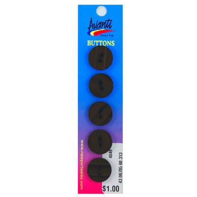 Plastic Circular Buttons, Sew-through, 15mm, 2 Holes, Variety of Colors