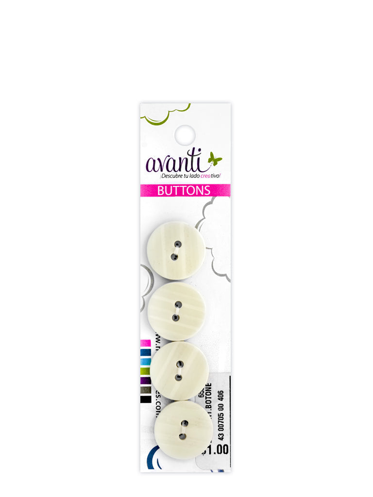 Sewing Buttons – 29L (18mm / 0.71 inches) with 2 Holes – Perfect for Dresses, Jackets & Handbags