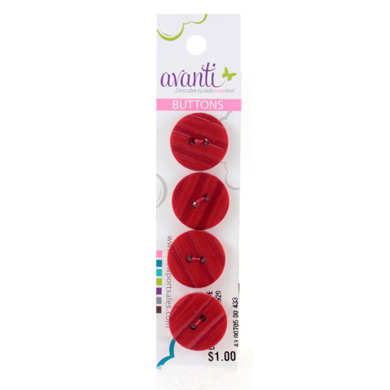 Plastic Circular Buttons, Sew-through, 30mm, 2 Holes, Variety of Colors, 12-Pack