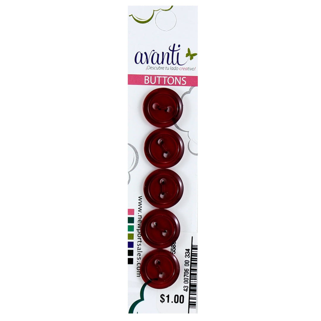 Sewing Buttons – 23L (13.0mm / 0.51 inches) with 2 Holes – Perfect for Coats, Jackets & Accessories, 12-Pack