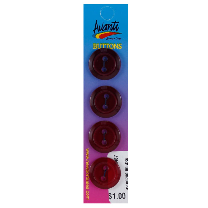 Sewing Buttons – 29L (18.0mm / 0.71 inches) with 2 Holes – Perfect for Blouses, Jackets & Handbags, 12-Pack