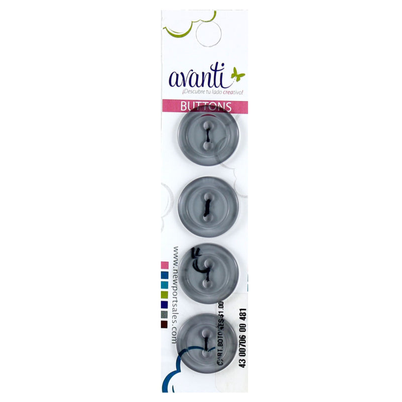 Plastic Circular Buttons, Sew-through, 30mm, 2 holes, Variety of Colors, 12-Pack