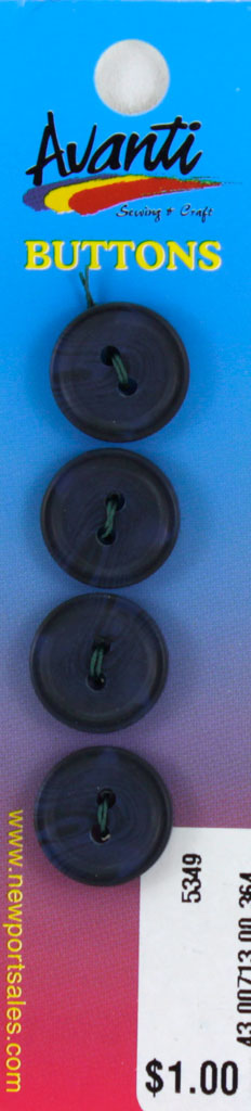 Plastic Circular Buttons, Sew-through, 15mm, 2 Holes, Color Variety