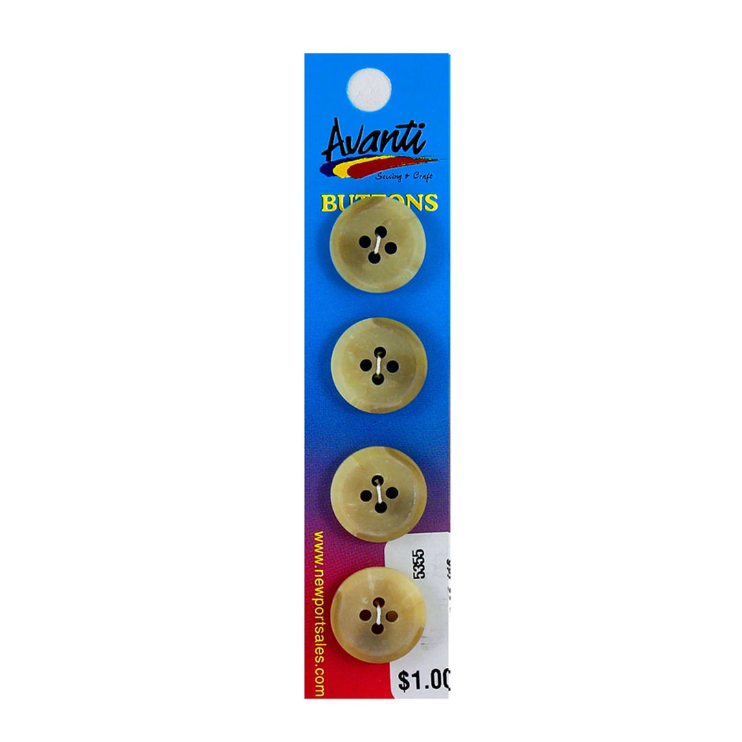 Sewing Buttons – 24L (15mm / 0.6 inches) with 4 Holes – Perfect for Shirts, Sweaters & Children’s Clothing