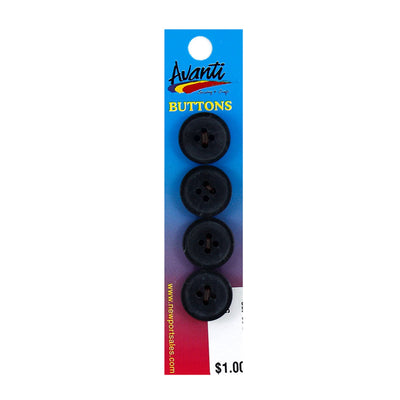 Plastic Circular Buttons, Sew-through, 15mm, 4 Holes, Color Variety, 12-Pack