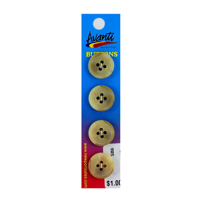 Plastic Circular Buttons, Sew-through, 17mm,  4 holes, Color Variety, 12-Pack