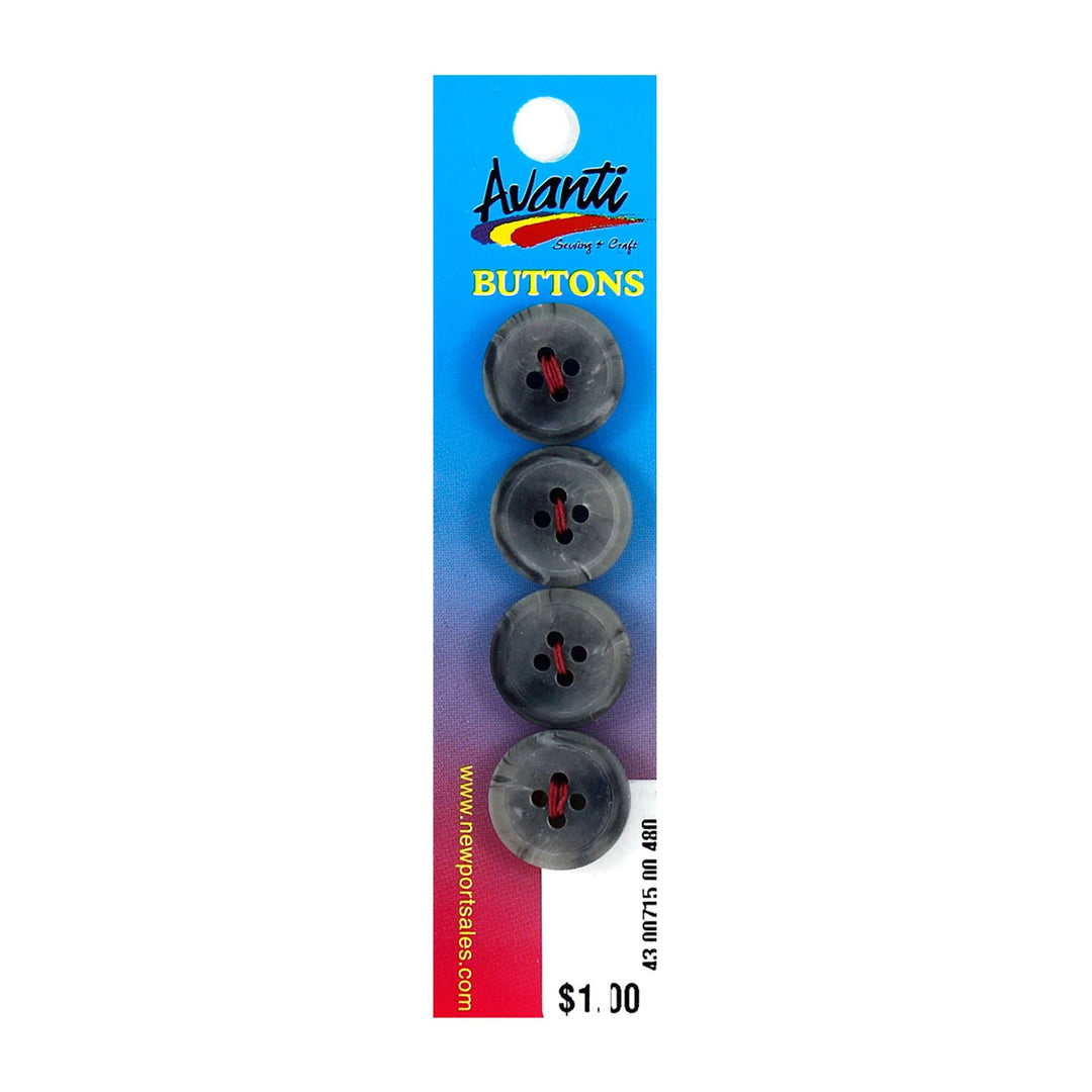 Sewing Buttons – 28L (17mm / 0.67 inches) with 4 Holes – Perfect for Suits, Jackets & Structured Handbags, 12-Pack