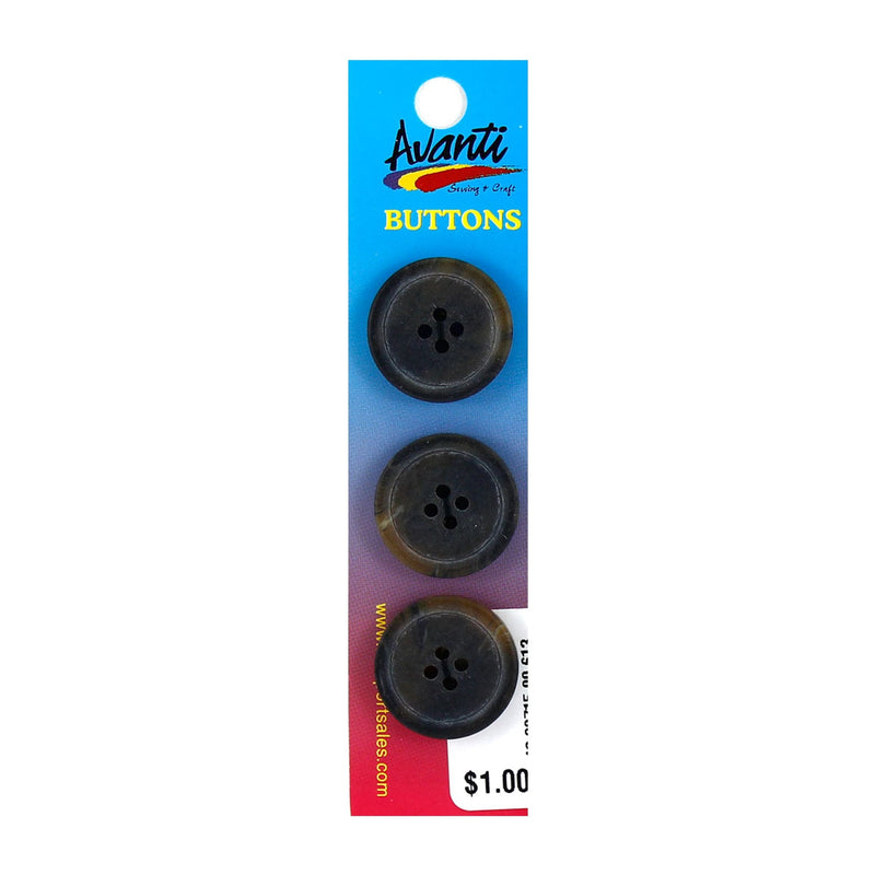 Plastic Circular Buttons, Sew-through, 4 holes, 23mm, Color Variety