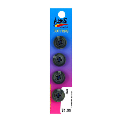 Plastic Circular Buttons, Sew-through, 14mm, 4 Holes, Color Variety, 12-Pack
