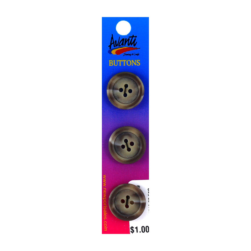 Plastic Circular Buttons, Sew-through, 20mm, 4 Holes, Color Variety