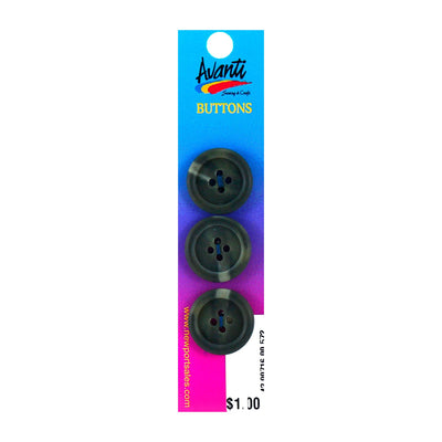 Plastic Circular Buttons, Sew-through, 20mm, 4 Holes, Color Variety, 12-Pack