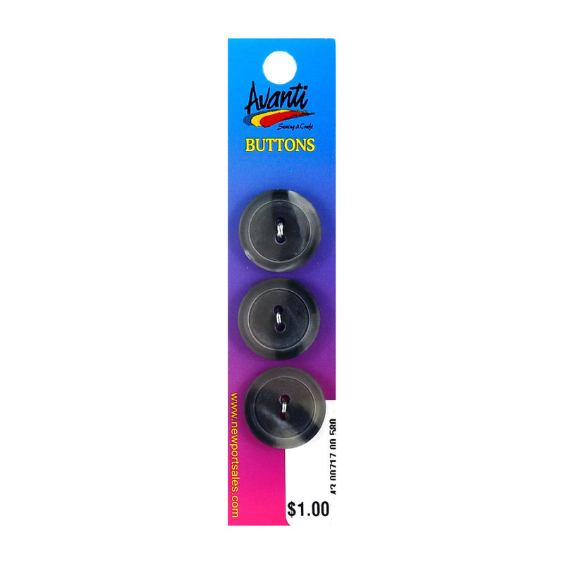Plastic Circular Buttons, Sew-through, 20mm, 2 holes, Color Variety, 12-Pack