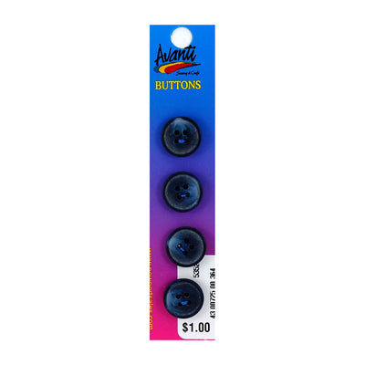Plastic Circular Buttons, Sew-through, 4 Holes, 24mm, Color Variety