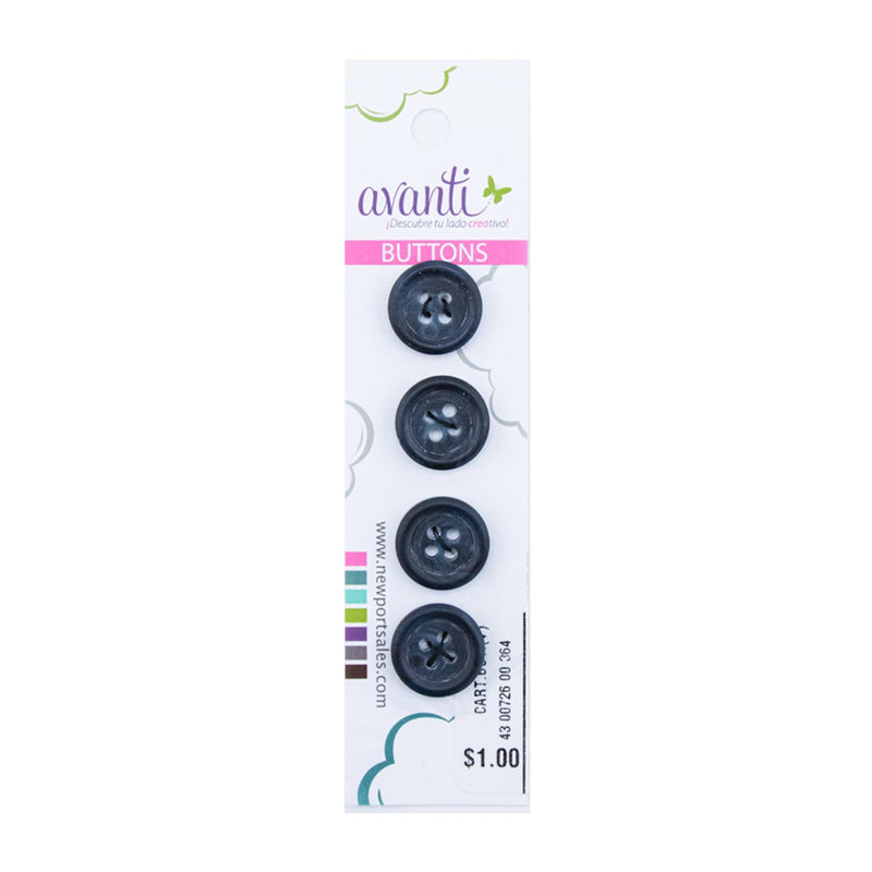 Plastic Circular Buttons, Sew-through, 16mm, 4 holes, Color Variety