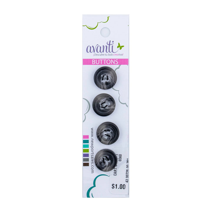 Sewing Buttons – 24L (15mm / 0.6 inches) with 4 Holes – Perfect for Shirts, Cardigans & Children’s Clothing, 12-Pack