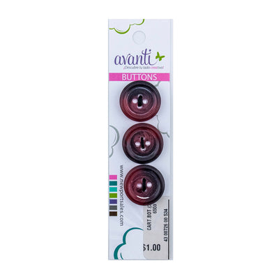 Plastic Circular Buttons, Sew-through, 20mm, 4 holes, Color Variety, 12-Pack