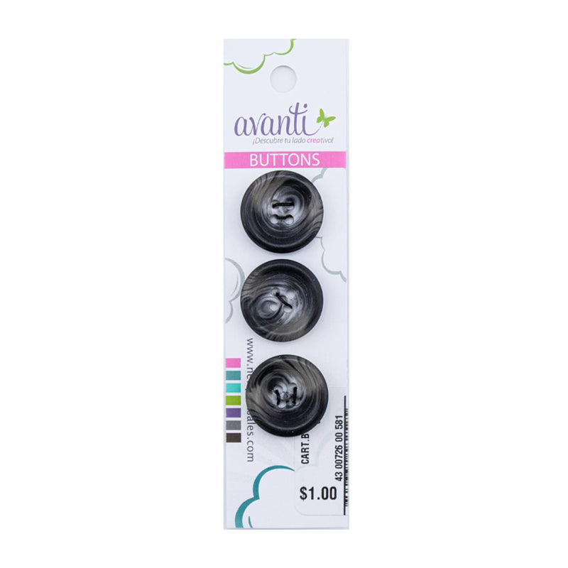 Plastic Circular Buttons, Sew-through, 20mm, 4 holes, Color Variety, 12-Pack