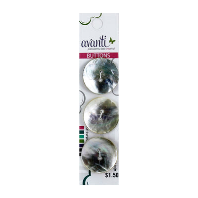 Plastic Circular Buttons, Sew-through, 2 holes, Pearl Color, 12-Pack