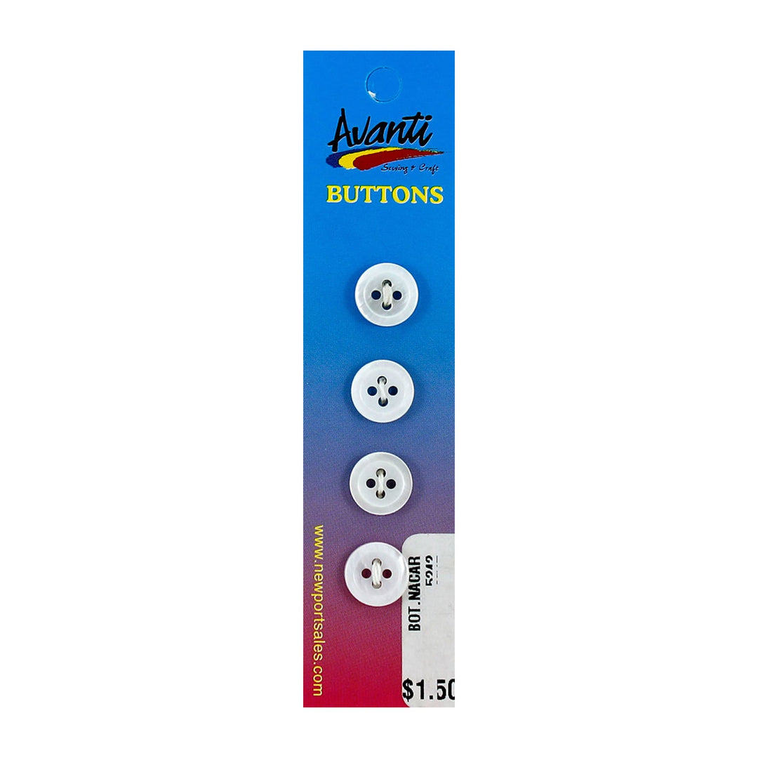 Sewing Buttons – 18L (10.5mm / 0.41 inches) with 4 Holes – Perfect for Jackets, Blouses & Accessories