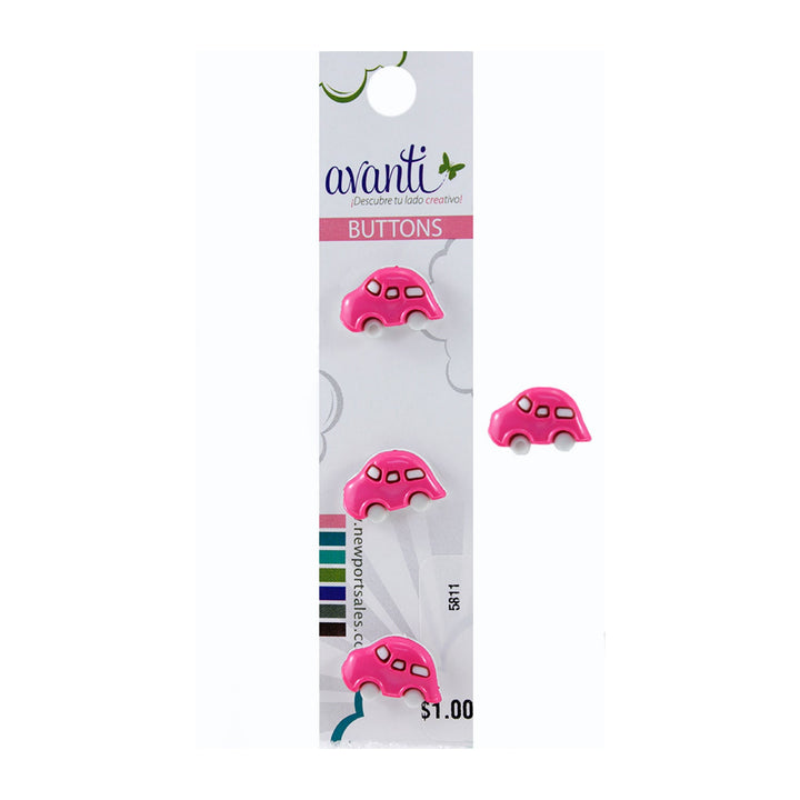 Decorative Buttons with Shank Attachment, 18mm, Car Style, Color Variety