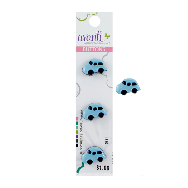 Decorative Buttons with Shank Attachment, 18mm, Car Style, Color Variety