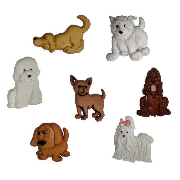 Puppy Dog Buttons with Shank Attachments