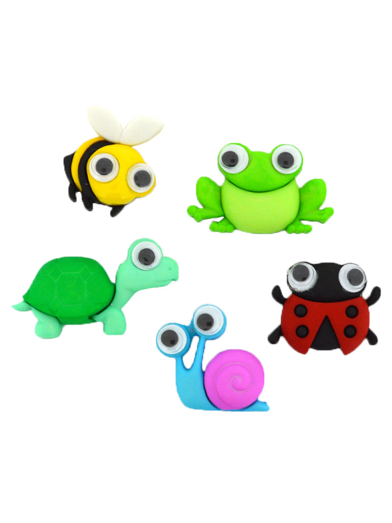 Cute Animals Button Set, Decorative Shanks Buttons, 22mm - 36mm, 3-Pack