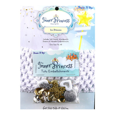 Stretch Waistband & Embellishments, Inner Princess, Tutu Embellishment, 3 Pack, 3-Pack