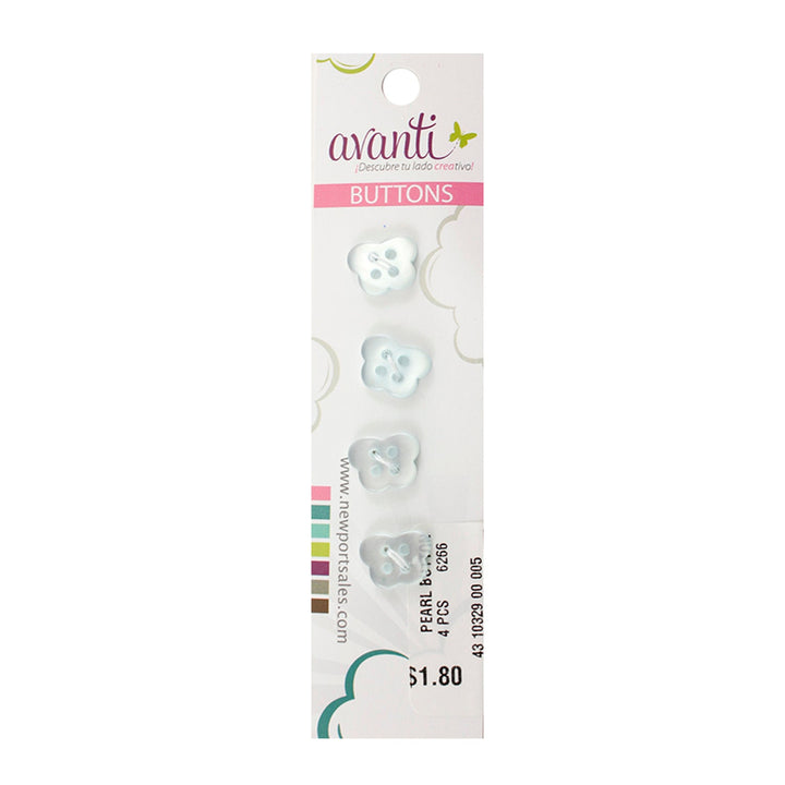 Butterfly Shaped Buttons, Color Variety, 4 holes, 18 mm, 6-Pack