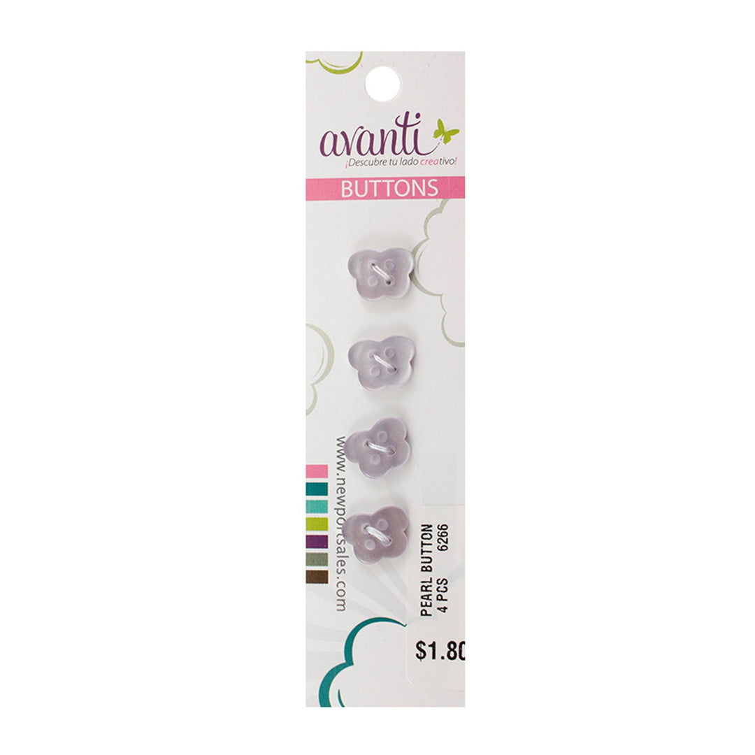 Butterfly Shaped Buttons, Color Variety, 4 holes, 18 mm, 6-Pack