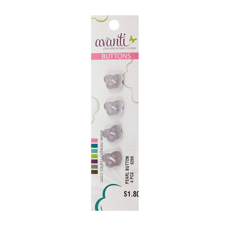 Butterfly Shaped Buttons, Color Variety, 4 holes, 18 mm, 6-Pack