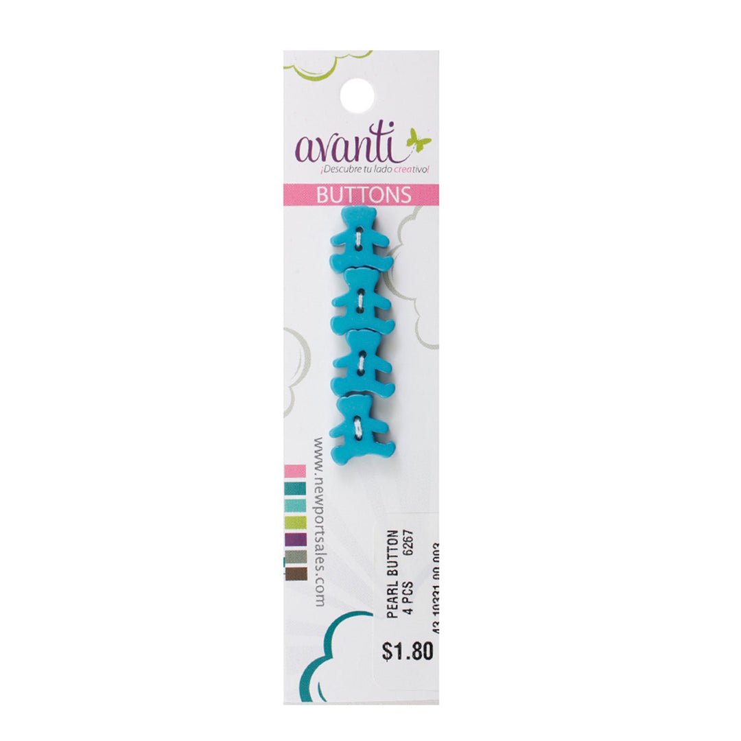 Teddy Bear Buttons, 24mm, 2 Holes, Color Variety