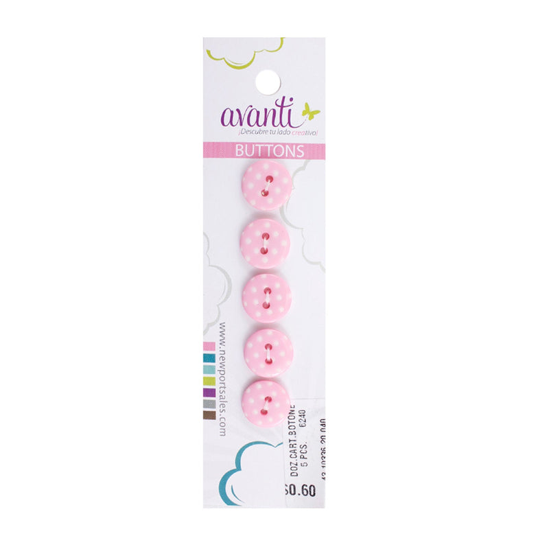 Fancy Round Buttons, Sew-through, 24mm, 2 Holes, 12-Pack