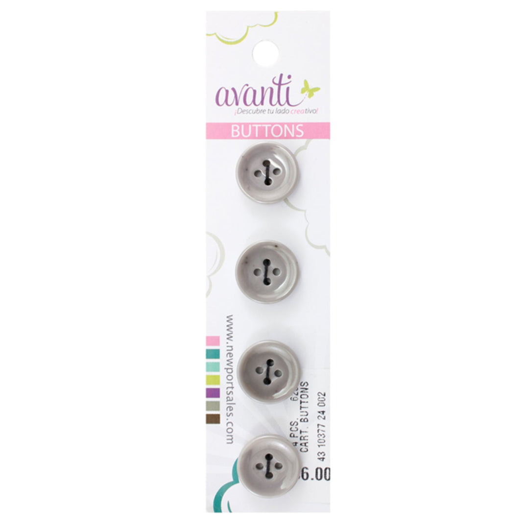 Sewing Buttons – 24L (15mm / 0.6 inches) with 4 Holes – Perfect for Shirts, Cardigans & Children’s Clothing, 12-Pack