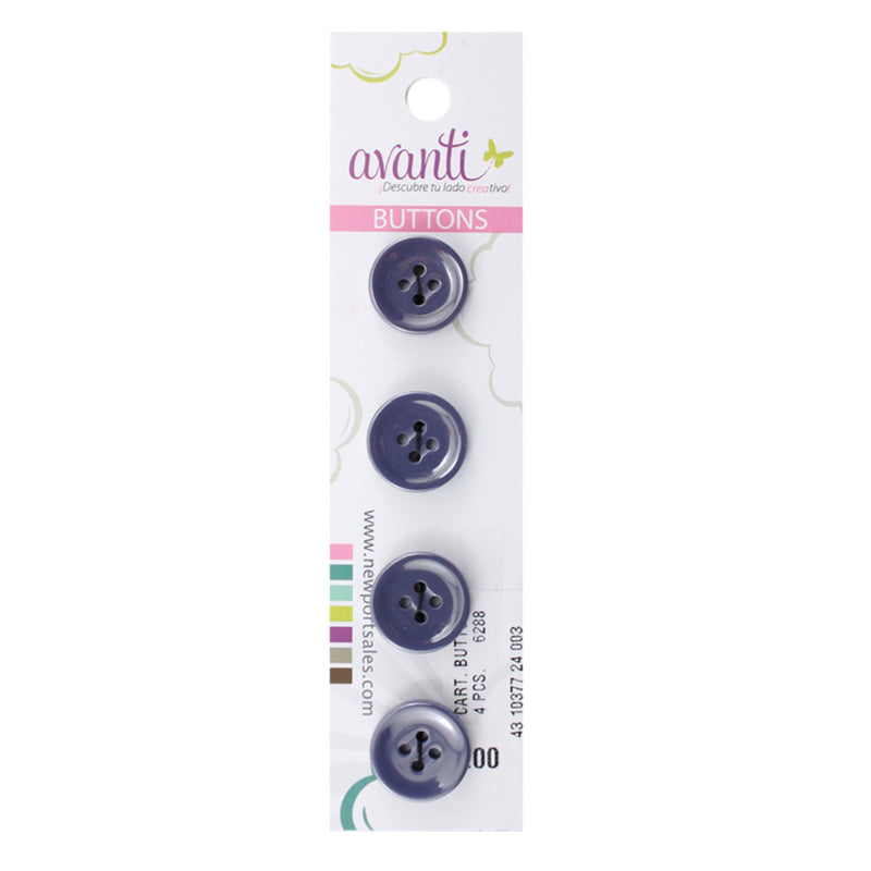 Ceramic Circular Buttons, Sew-through, 24mm, 4 Holes, Variety of Colors, 12-Pack