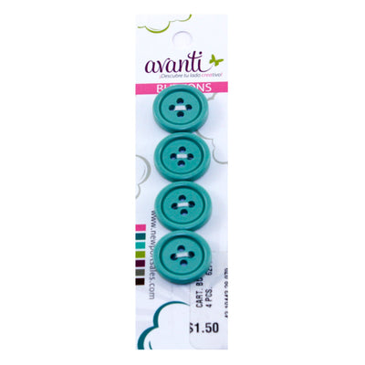 Fancy Circular Buttons, Sew-through, 28mm, 4 Holes, Variety of Colors, 12-Pack
