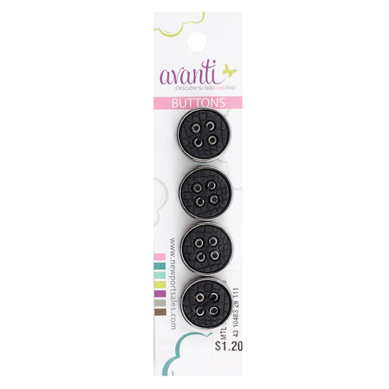 Circular Fancy Buttons, Sew-through, 28mm, 4 Holes, Variety of Colors