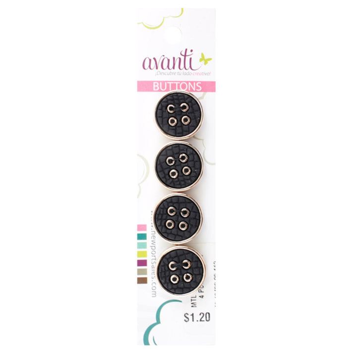 Sewing Buttons – 28L (17mm / 0.67 inches) with 4 Holes – Perfect for Suits, Formal Jackets & Structured Handbags, 6-Pack