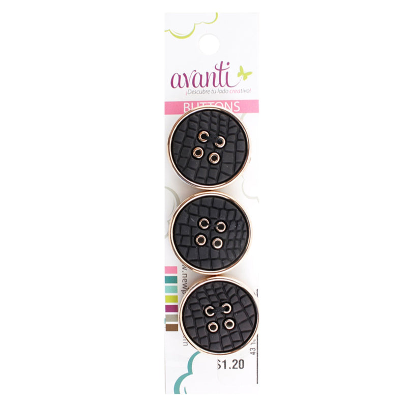 Circular Fancy Buttons, Sew-through, 40mm, 4 Holes