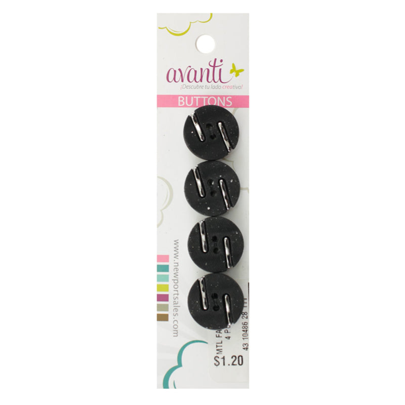 Circular Fancy Buttons, Sew-through, 28mm, 2 Holes, Variety of Colors, 6-Pack