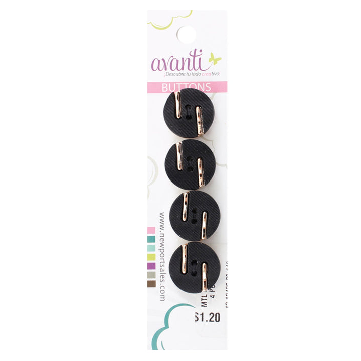 Sewing Buttons – 28L (17.0mm / 0.67 inches) with 2 Holes – Perfect for Suits, Formal Jackets & Structured Handbags, 6-Pack