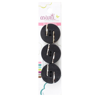Circular Fancy Buttons, Sew-through, 40mm, 2 Holes, Variety of Colors, 6-Pack