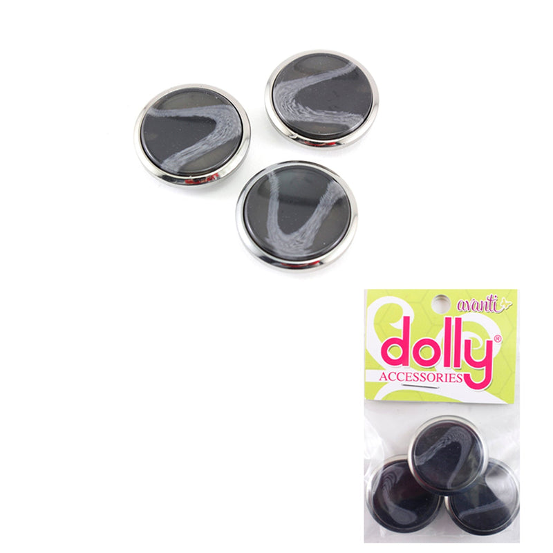 Metal and Resin Circular Fancy Buttons, 44mm, Variety of Colors