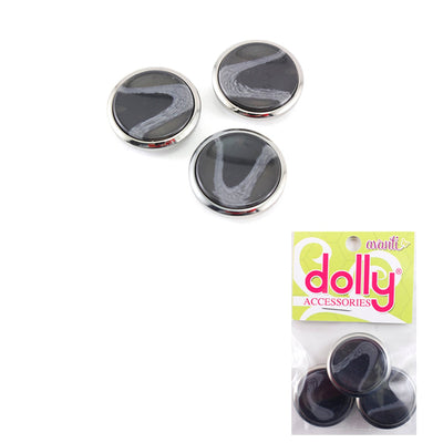 Metal and Resin Circular Fancy Buttons, 46mm