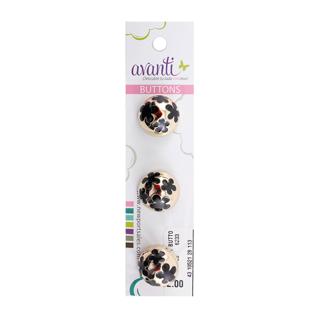 Sewing Buttons – 28L (17.0mm / 0.67 inches) with Shank – Perfect for Suits, Jackets & Structured Bags, 6-Pack