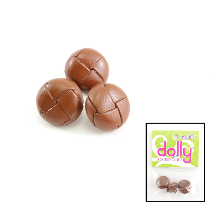 Round Leather Shank Buttons, Color Variety, 22mm