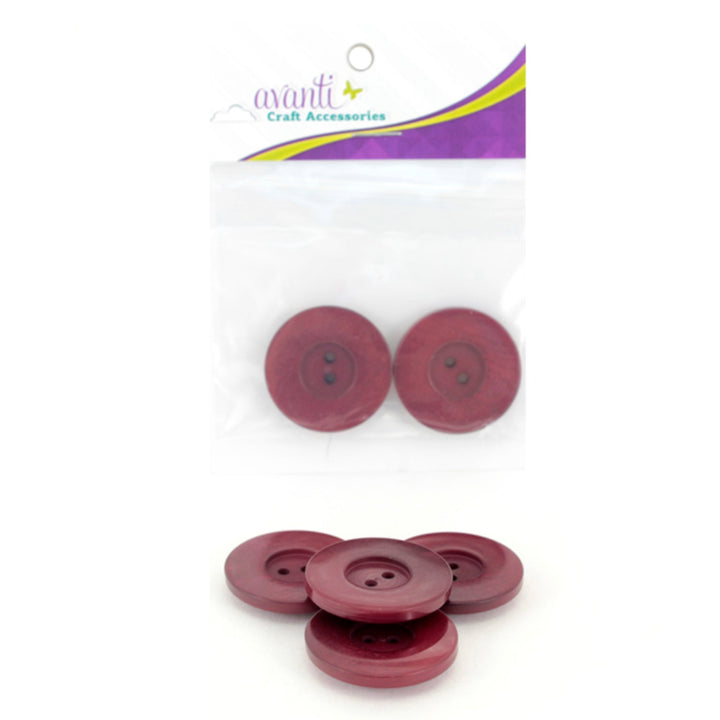 Fine Circular Buttons, Sew-through, 48mm, 2 Holes, Variety of Colors