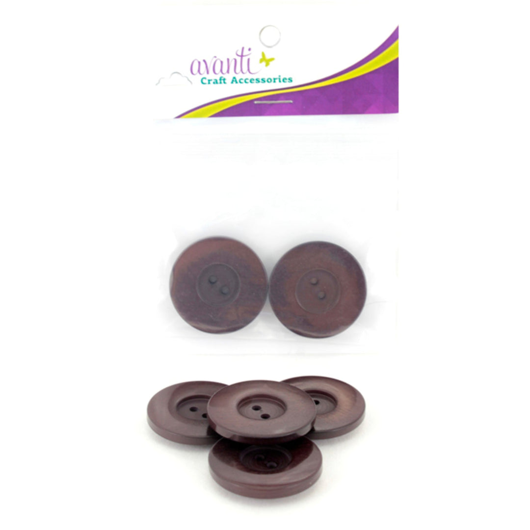 Fine Circular Buttons, Sew-through, 48mm, 2 Holes, Variety of Colors